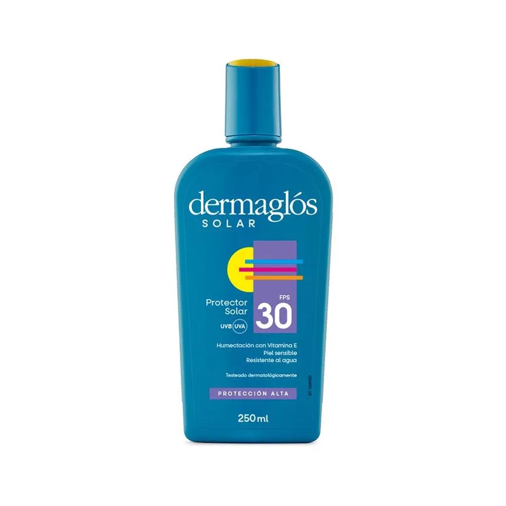 Dermaglos Protector Solar Crema FPS30 x 250 ml.