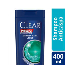 Clear Men Shampoo 2 en 1 Limpieza DIaria x 400 ml.