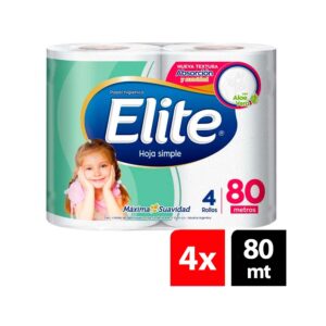 Elite Papel Higienico H.S C/Aloe 4 x 80 mtrs.