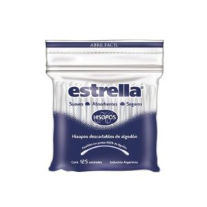 Estrella Hisopos Bolsa Zipper x 125 und.