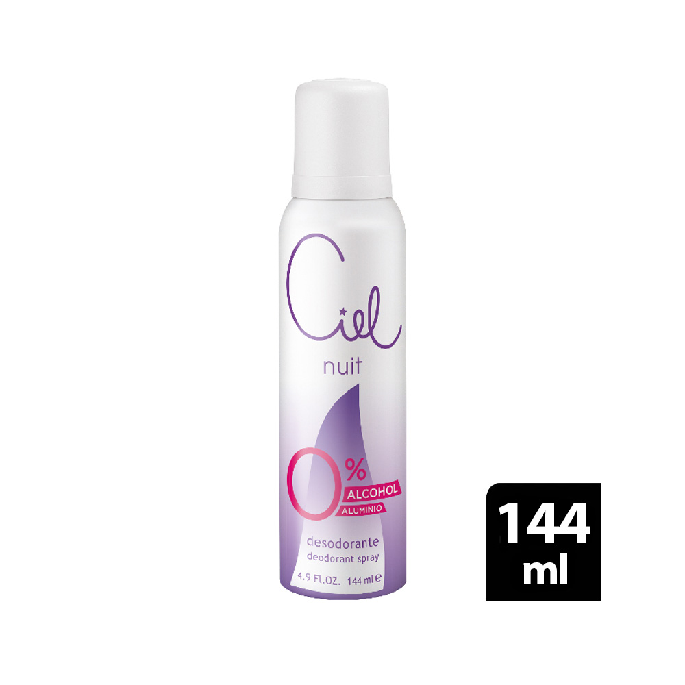 Ciel Nuit Desodorante En Aerosol 0% Alcohol x 144 ml.