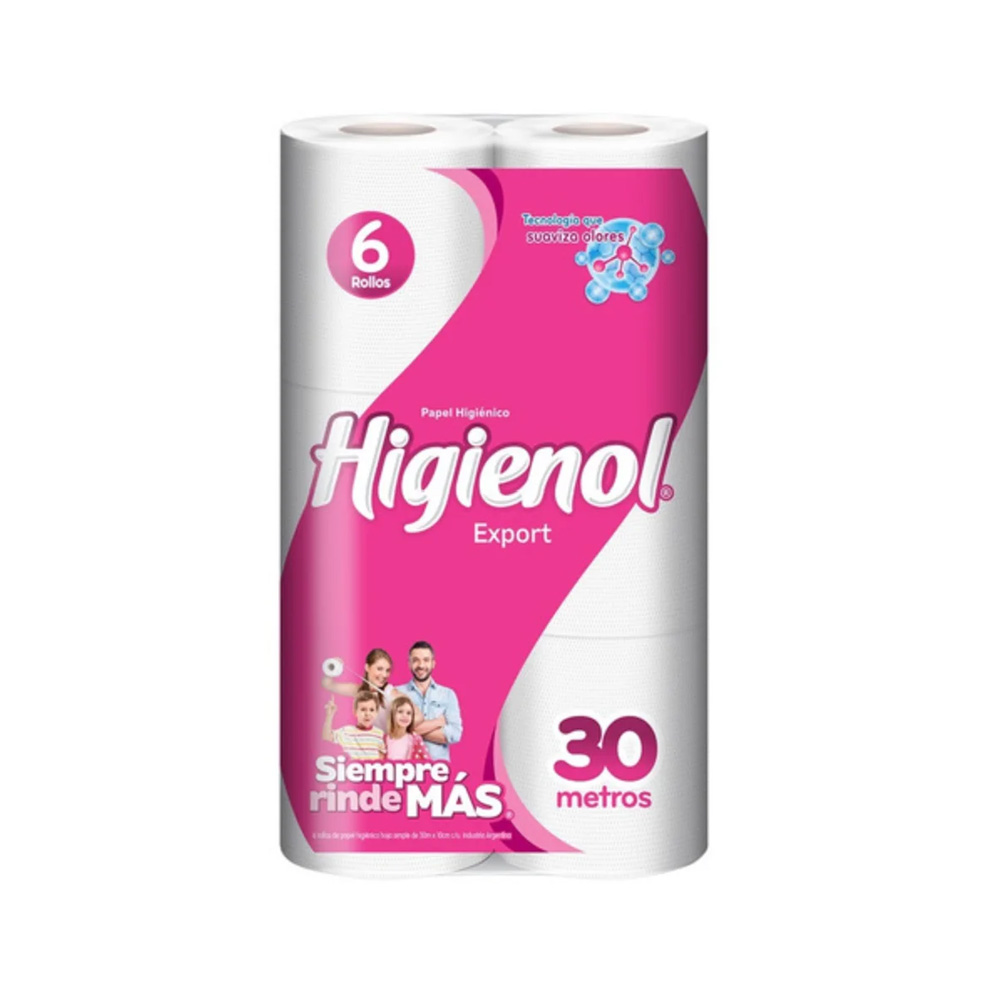 Higienol Papel Higienico S.H Export 6 x 30 mtrs.