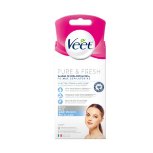 Veet Bandas Depilatorias De Cera Pure & Fresh Faciales x 16 und