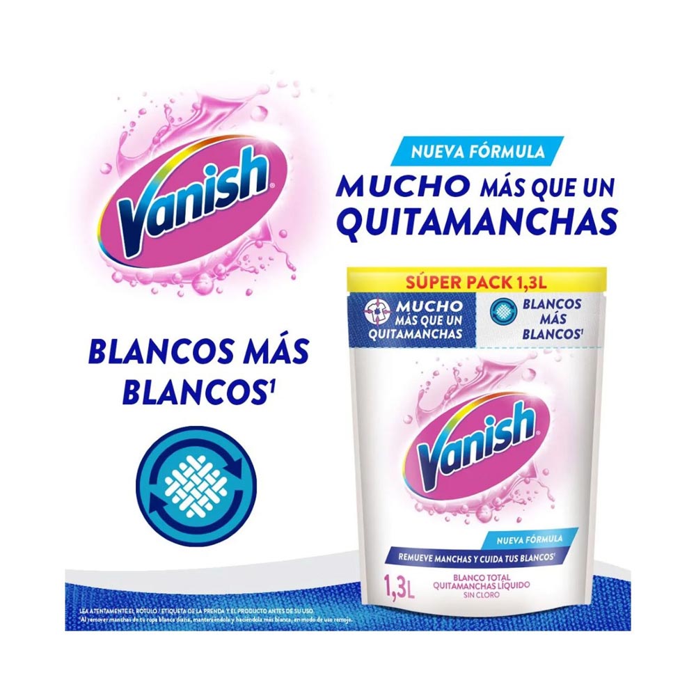 Vanish Quitamanchas En Gel White x 1.3 lt. Doy Pack