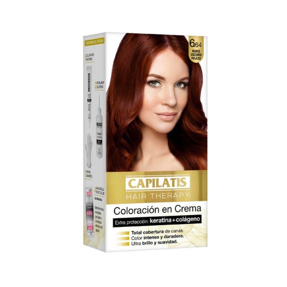 Capilatis Coloración en Crema – Rubio Oscuro Rojizo 6.64