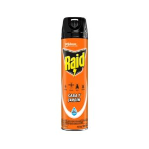 Raid Insecticida Casa Y Jardín Mata Moscas Y Mosquitos Aerosol x 380 ml.