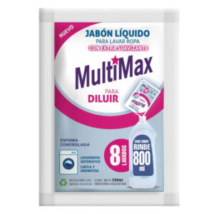 Multimax Jabón Líquido Concerntrado Rinde 8 lavados Extra Suave x 200 Ml.