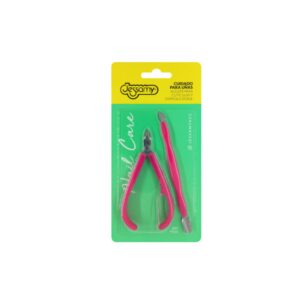 Jessamy Alicate Cuticulas Y Espatula Doble Celulosa Rosa (M526)