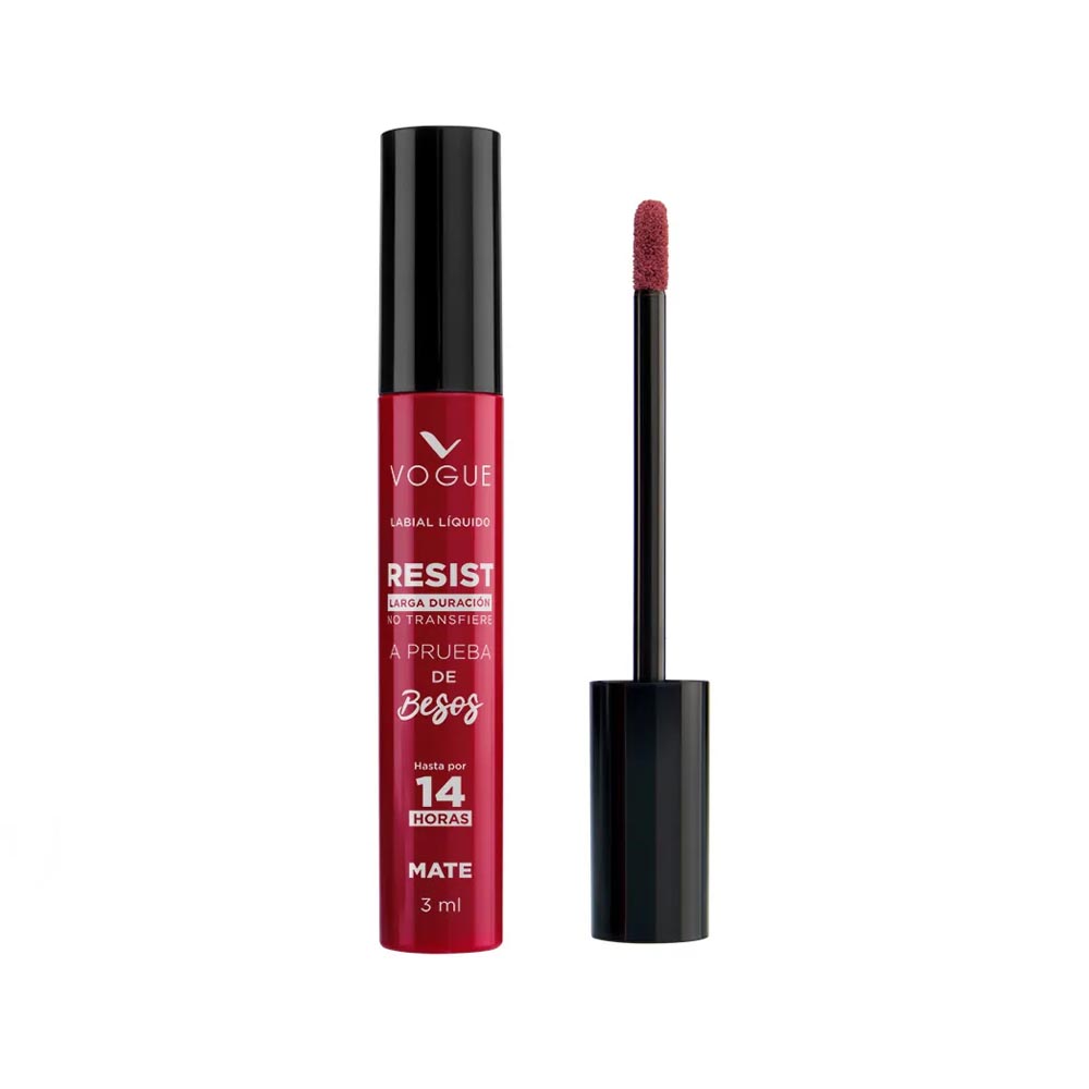 Vogue Labial Líquido Resist Tono Apasionada x 3 ml.