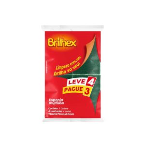 Brilhex Esponja Multiuso x 4 und.