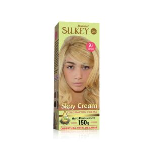 Silkey Skay Cream Coloración Kit Nº 9.1 Rubio Claro Claro Ceniza