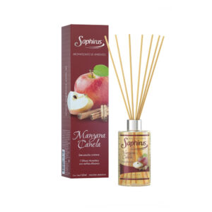 Saphirus Varillas Difusor Aromático Manzana Canela x 125 ml.