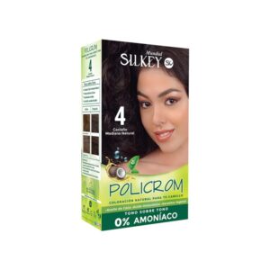 Silkey Policrom 0% Amoniaco Coloración Kit Sin Amoniaco Nº 4 Castaño Mediano Natural