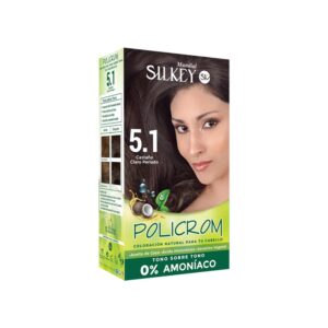 Silkey Policrom 0% Amoniaco Coloración Kit Sin Amoniaco Nº 5.1 Castaño Claro Perlado