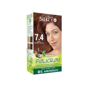 Silkey Policrom 0% Amoniaco Coloración Kit Sin Amoniaco Nº 7.4 Rubio Mediano Cobrizo