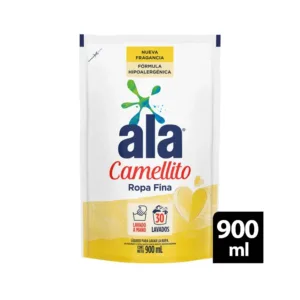 Ala Jabón Liquido Camellito Ropa Fina Lavado A Mano x 900 ml. Doy Pack