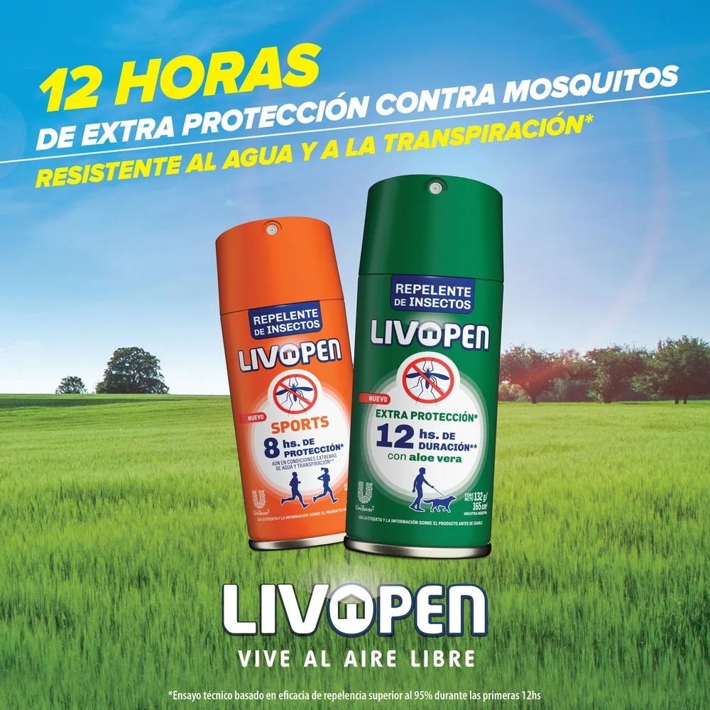 Livopen Repelente Aerosol Maxima Duración x 165 ml.