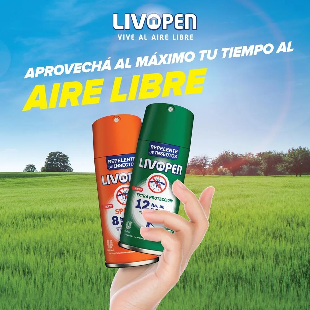 Livopen Repelente Aerosol Maxima Duración x 165 ml.