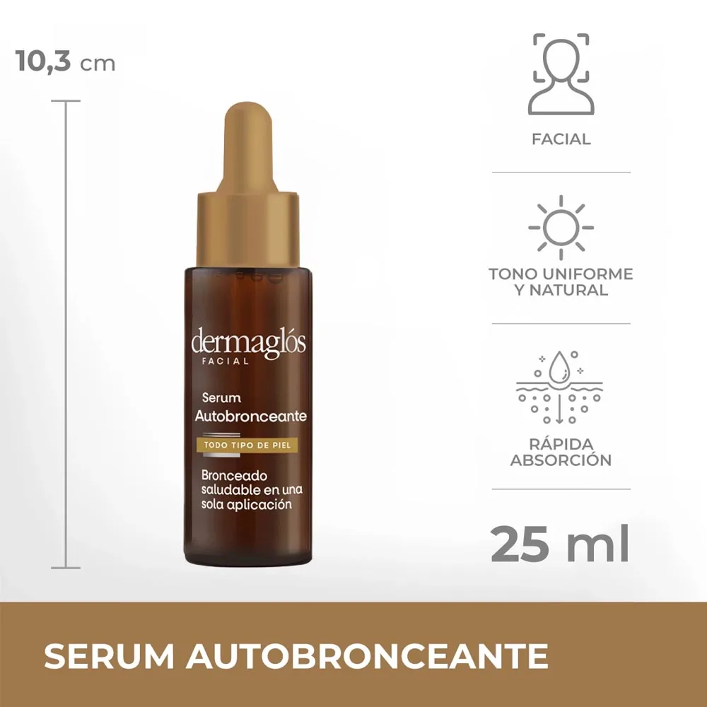 Dermaglos Serum Autobronceante Facial x 25 ML.