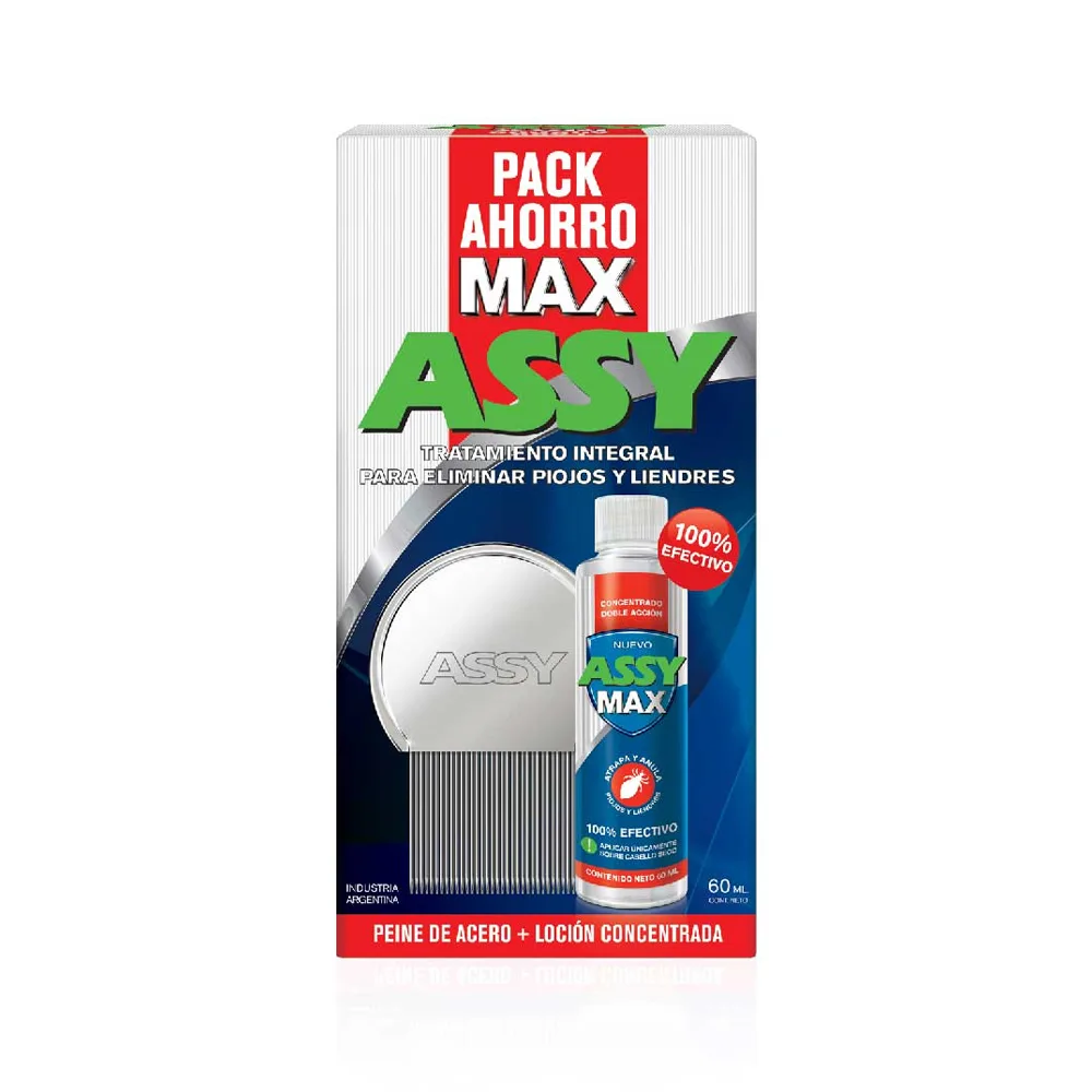 Assy Peine Acero + Loción Max x 60 ml