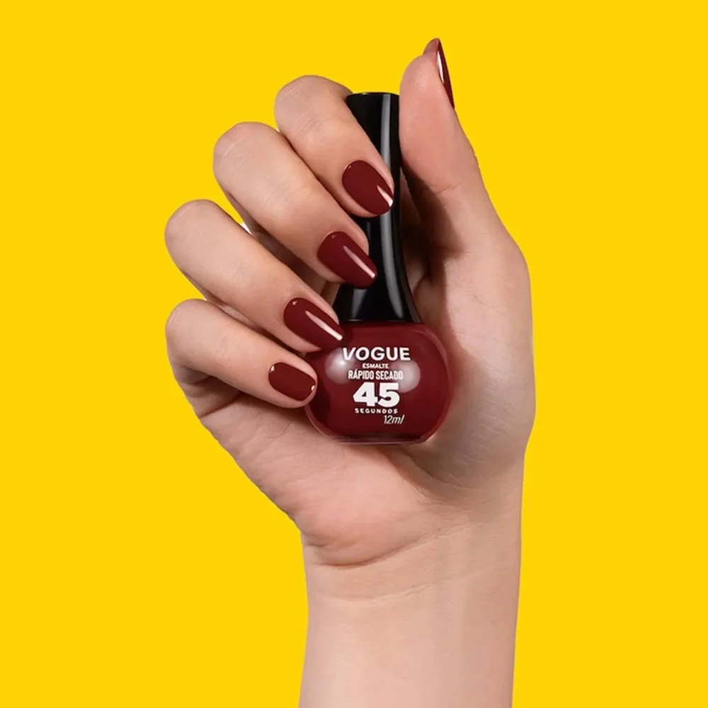 Vogue Esmalte 45 Segundos Secado Rápido Vino Argentino